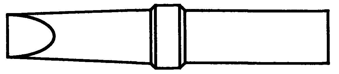 Weller 4ETB-1 Panne de fer à souder forme plate Taille de la panne 2.4 mm Contenu 1 pc(s)