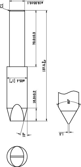 TOOLCRAFT Panne de fer à souder forme de burin Taille de la panne 25.5 mm Contenu 1 pc(s)