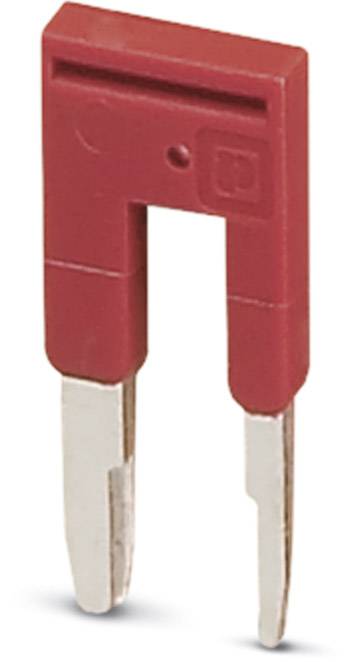 Fusible plat rouge avec deux bornes métalliques, généralement utilisé dans l'électricité automobile pour la protection des circuits électriques.