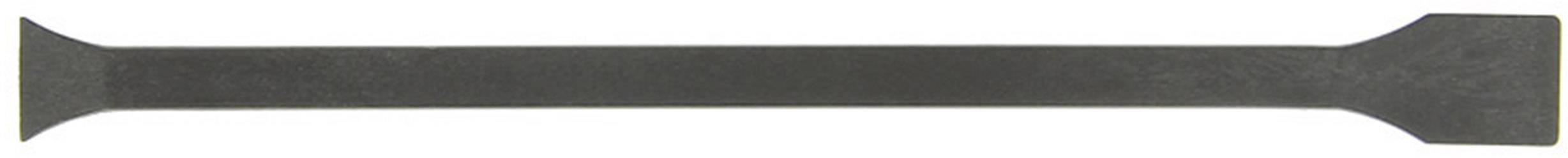 Éprouvette de tôle plate pour essai de traction, représentant une fine pièce de tôle plate avec des extrémités élargies pour la fixation dans une machine d'essai.