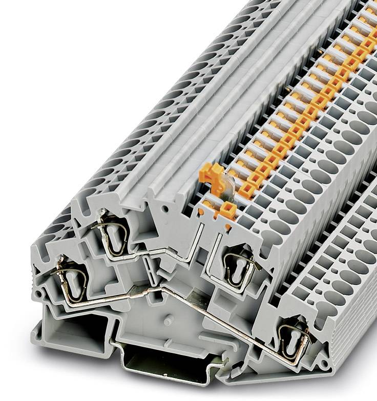 Bloc de jonction à couteau de sectionnement Phoenix Contact STTBS 4-MT 3035470 gris 50 pc(s)