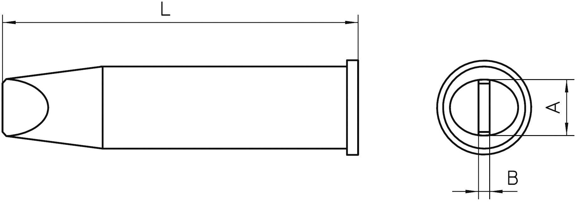 Weller XHT E Panne de fer à souder forme de burin Taille de la panne 7.6 mm Contenu 1 pc(s)
