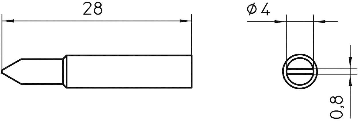 Weller XNT D Panne de fer à souder forme de burin Taille de la panne 4 mm Contenu 1 pc(s)