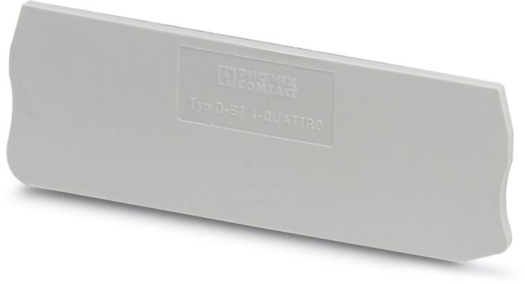 Couverture grise portant l'inscription 'Type D-ST 4-QUATTRO'. Elle a une forme rectangulaire et est probablement utilisée comme protection.