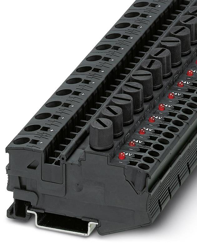 Bloc de jonction porte-fusible Phoenix Contact DT 6/2,5-DREHSILED 24 (5X20) 3034251 noir 25 pc(s)