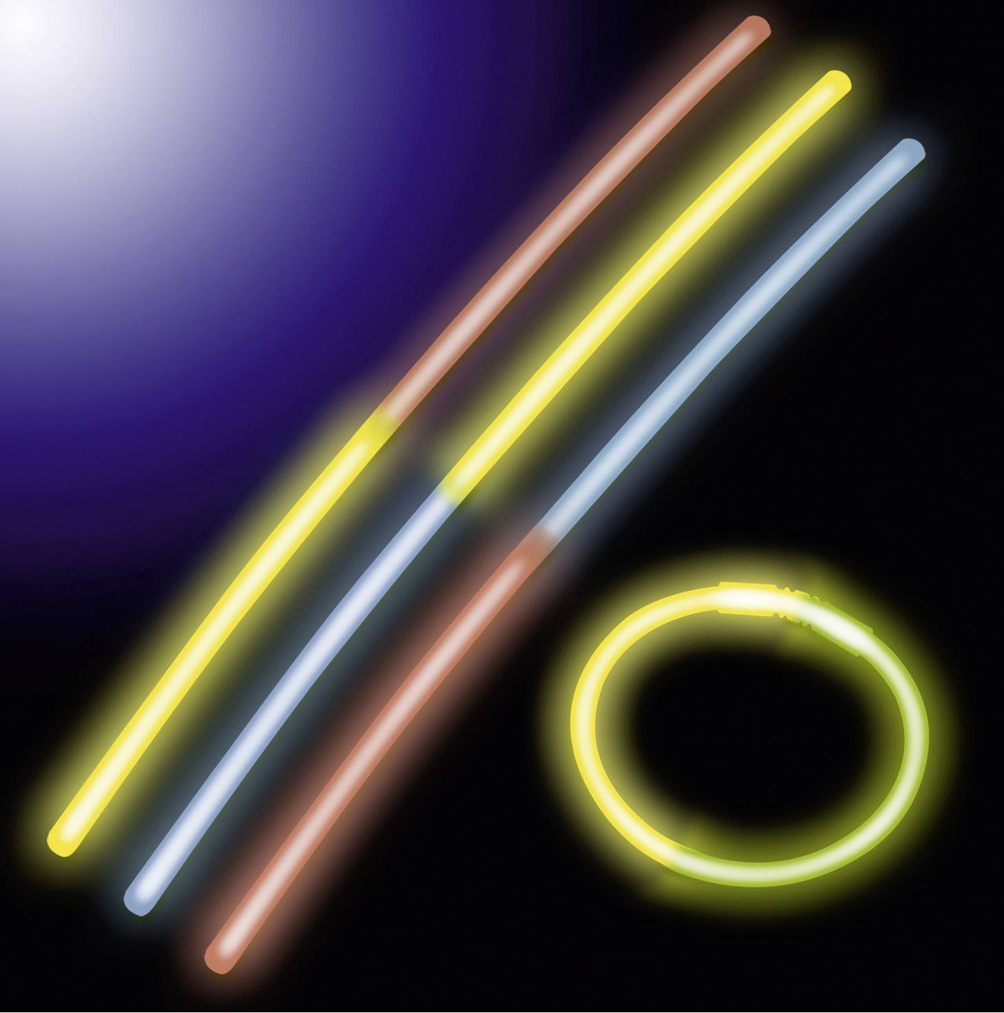 Neon-Knick Knicklichter-Set 10teilig 20 cm