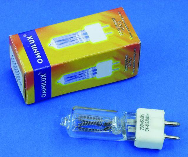 Ampoule halogène pour effet lumineux Omnilux Studiolampe 230 V GY9.5 500 W N/A
