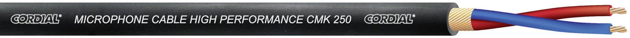 Cordial CMK 250 Câble micro 2 x 0.5 mm² noir Marchandise vendue au mètre