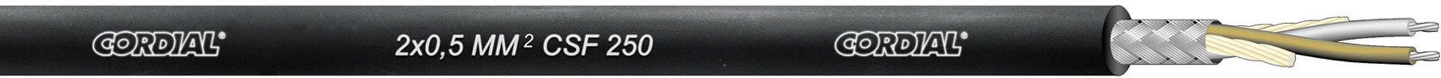 Cordial CSF 250 Câble micro 2 x 0.50 mm² noir Marchandise vendue au mètre