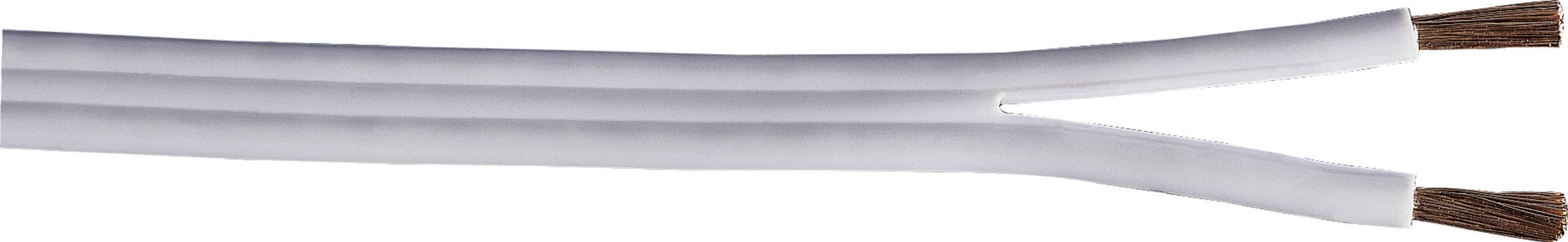 Hama 86605 Câble haut-parleur 2 x 1.5 mm² blanc Marchandise vendue au mètre