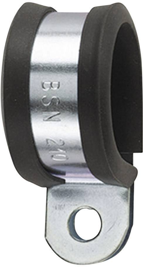 Collier de fixation acier galvanisé et profilé PVC HellermannTyton AFCS25 166-50604