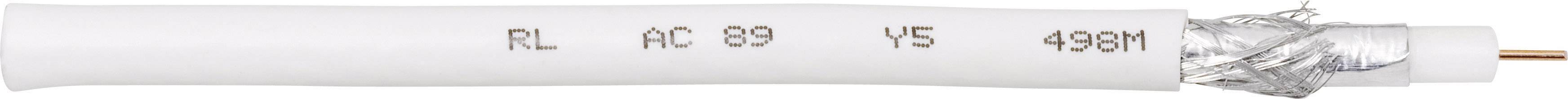 Câble coaxial Interkabel AC 89-1 75 Ω 90 dB blanc Marchandise vendue au mètre