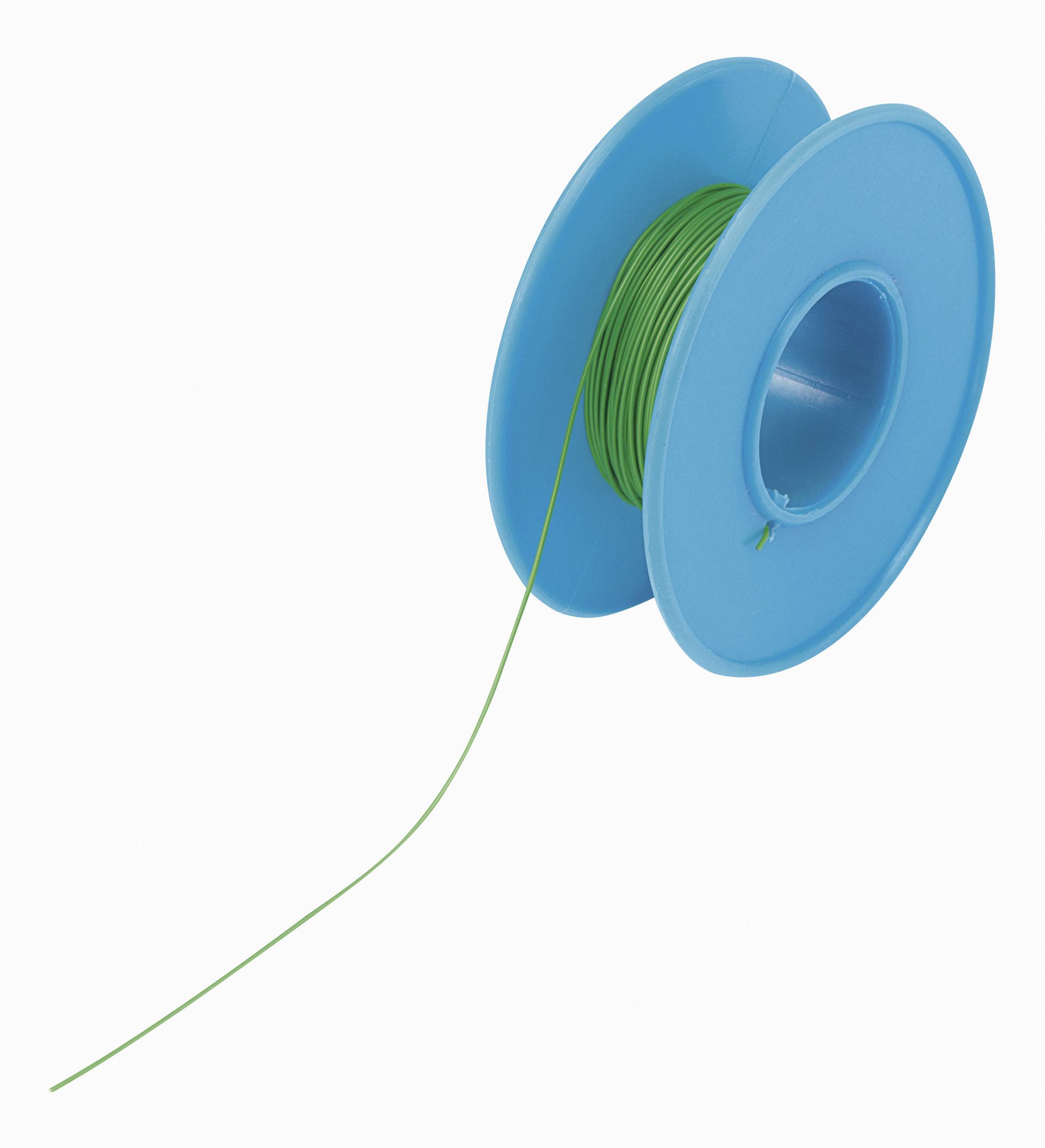 TRU COMPONENTS 1566875 Fil de bobinage Wire Wrap 1 x 0.01 mm² vert 15 m