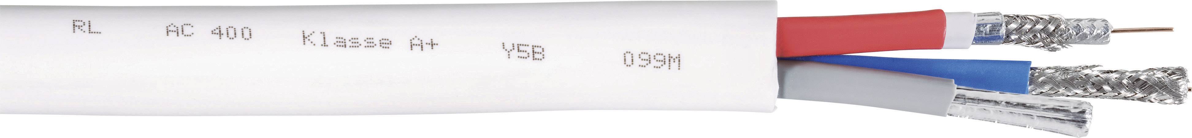 Câble coaxial Interkabel AC 400 75 Ω 120 dB blanc Marchandise vendue au mètre