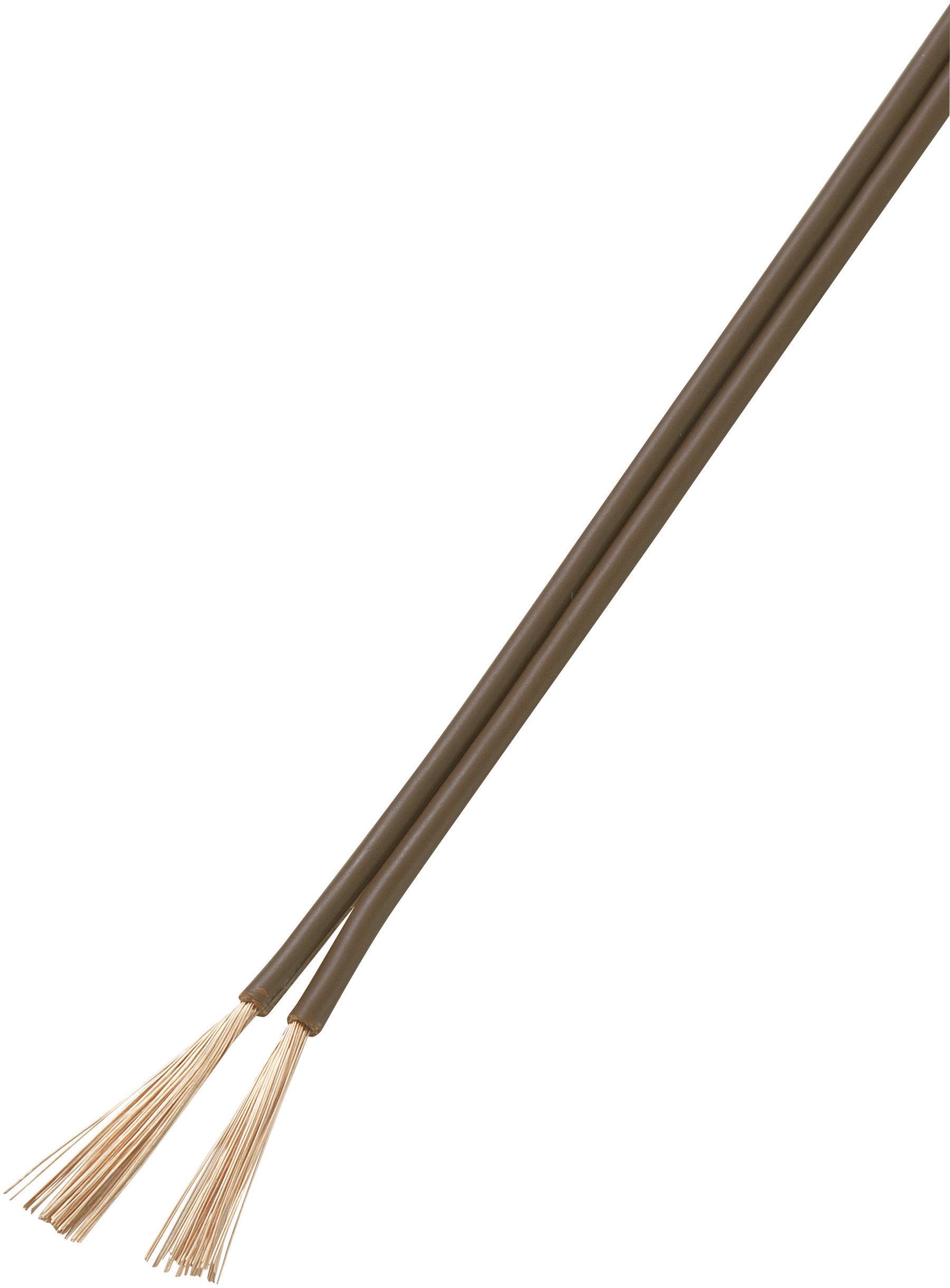 TRU COMPONENTS 93030c531 Fil de câblage 2 x 0.75 mm² marron 25 m
