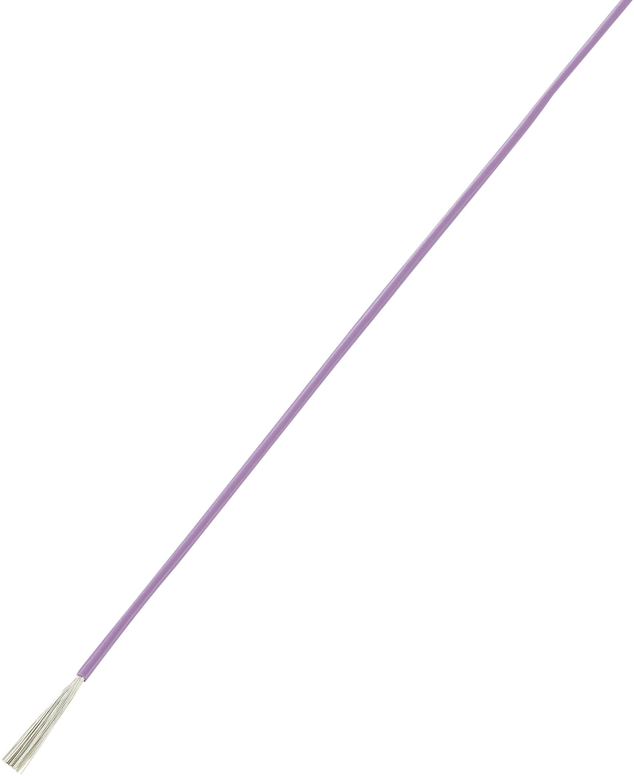 Un câble unique, violet, est représenté en diagonale, avec un fil apparent et dénudé à son extrémité.