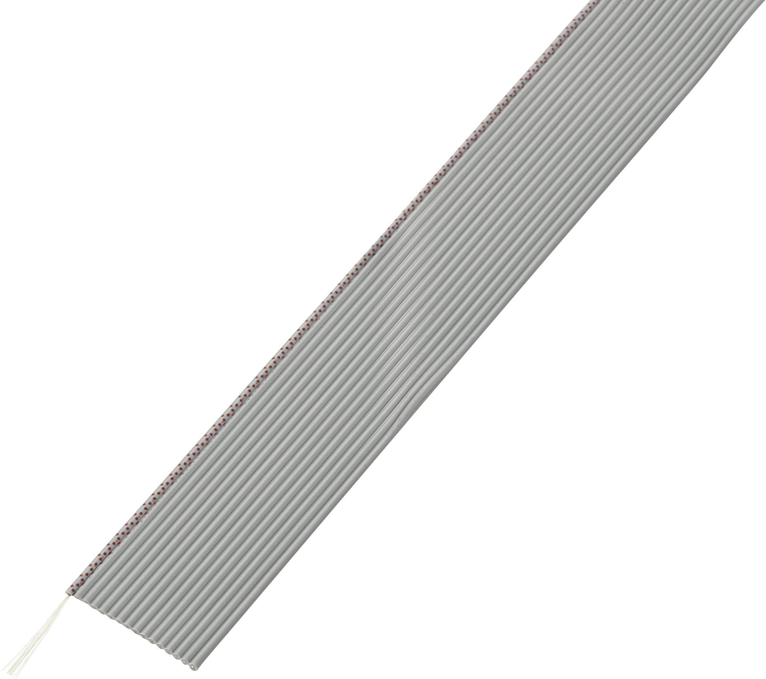 Câble en nappe TRU COMPONENTS FBC 1570254 Pas: 1.27 mm 16 x 0.035 mm² gris 30.5 m