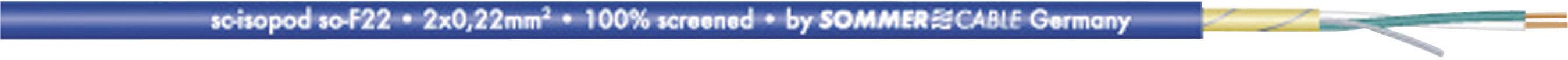 Sommer Cable 200-0402 Câble audio 2 x 0.22 mm² bleu Marchandise vendue au mètre