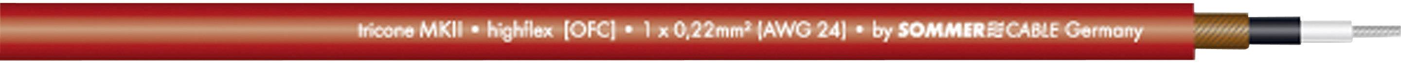 Sommer Cable 300-0023 Câble pour instruments 1 x 0.22 mm² rouge Marchandise vendue au mètre