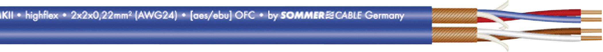 Sommer Cable 200-0552 Câble micro 2 x 2 x 0.22 mm² bleu Marchandise vendue au mètre