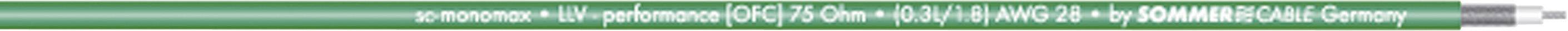 Sommer Cable 600-0254-01 Câble vidéo 1 x 0.08 mm² vert Marchandise vendue au mètre