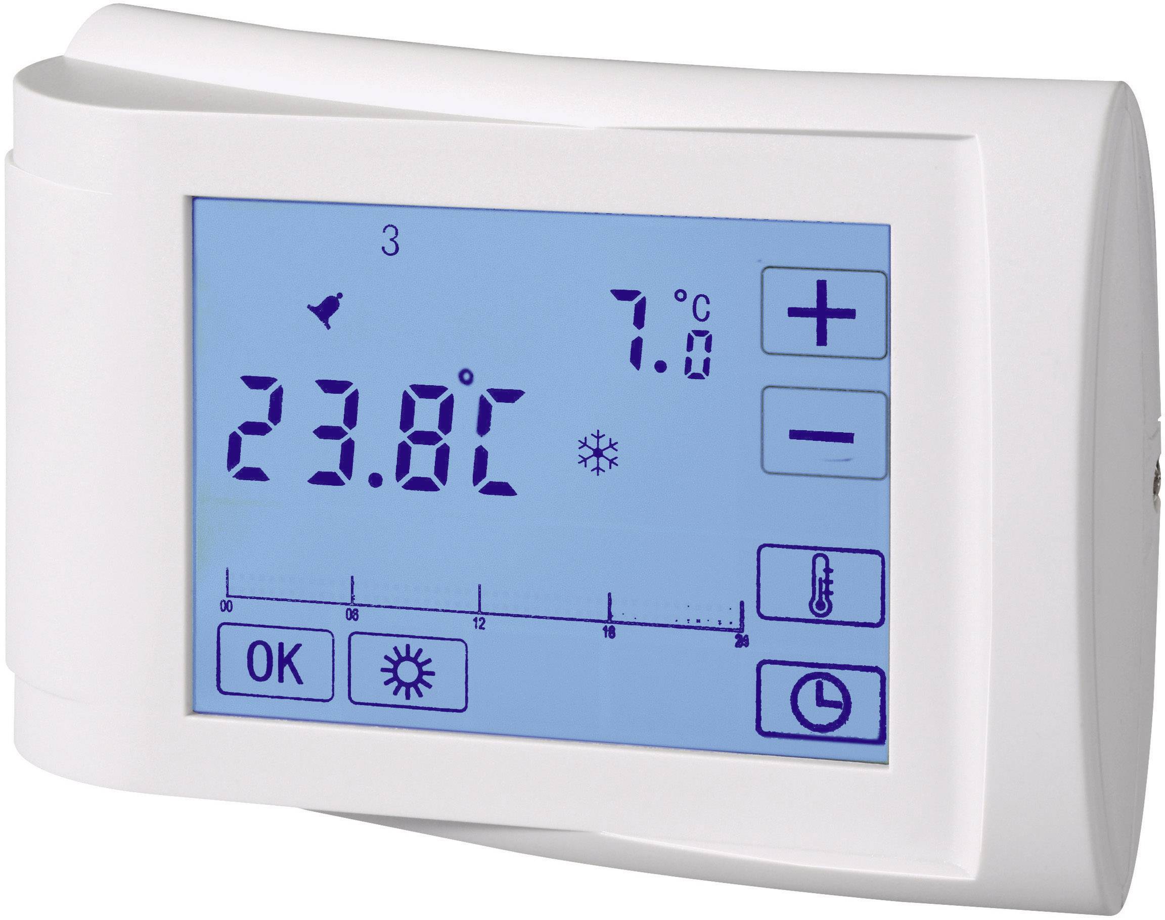 Raumthermostat Aufputz Wochenprogramm 5 bis 35 °C