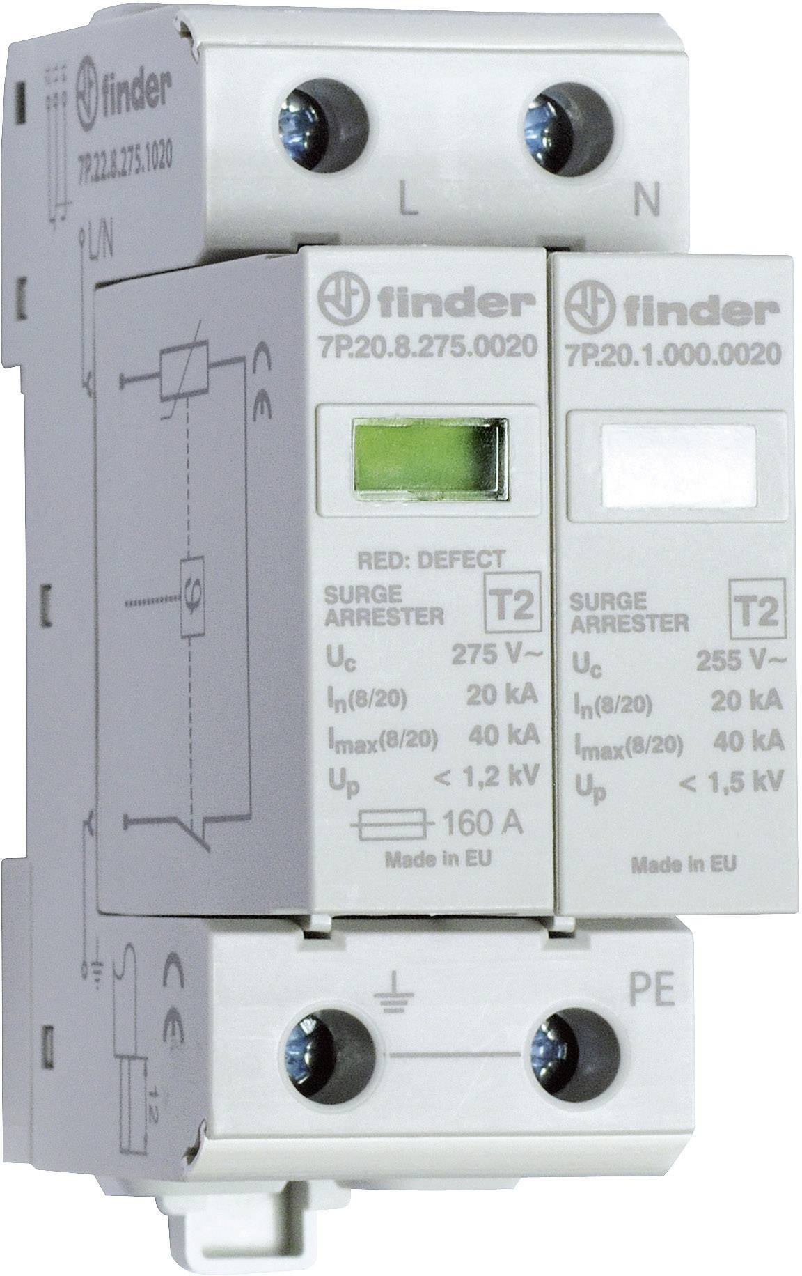 Dispositif antisurtension Finder 7P.22.8.275.1020 7P.22.8.275.1020 20 kA