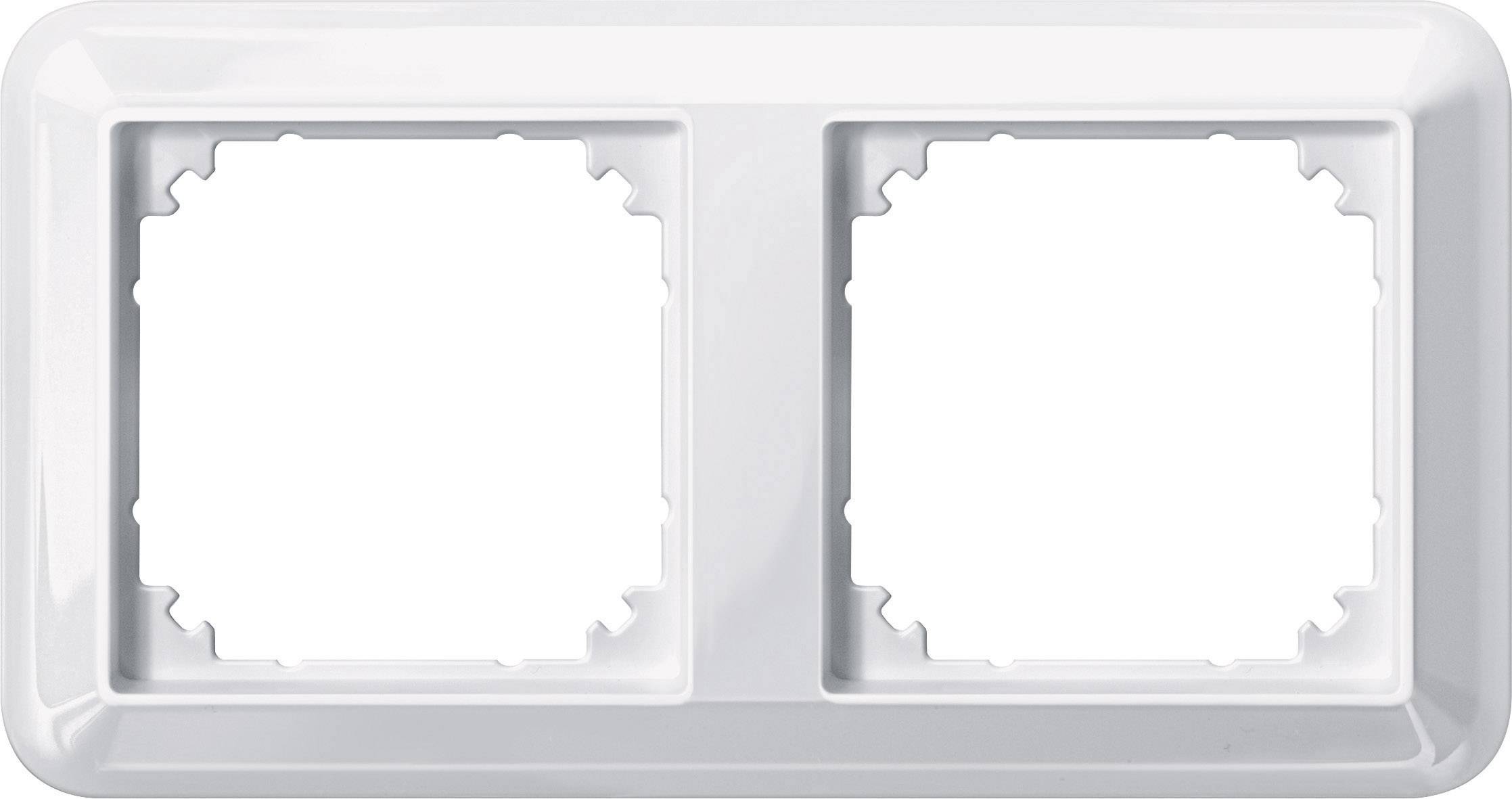 Merten 388219 Atelier-M blanc polaire brillant x2