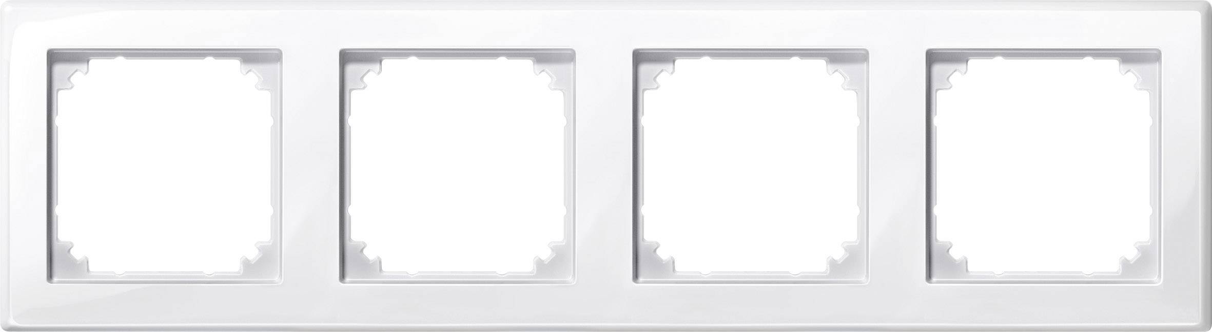 Cache Merten 478419 M-Smart blanc polaire brillant 4 parties