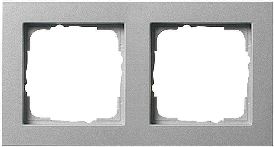 GIRA x2 Cadre E2, Standard 55, System 55 aluminium 0212 25 1 pc(s)