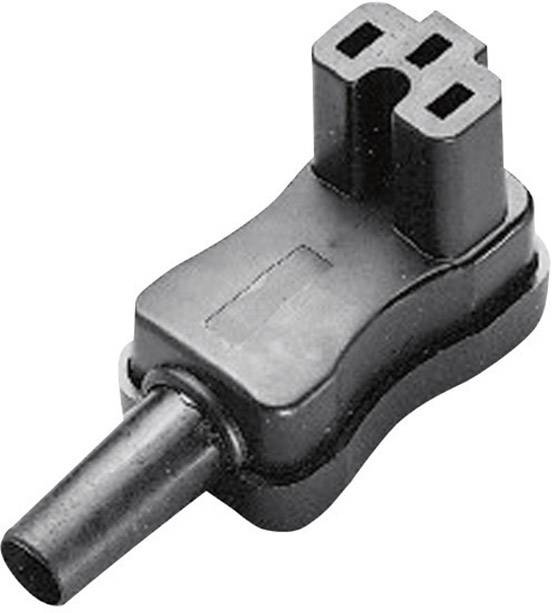 Connecteur secteur série (connecteur réseau) 793 Kaiser 793/sw femelle, coudé Nombre total de pôles: 2 + PE 10 A noir 1 pc(s)