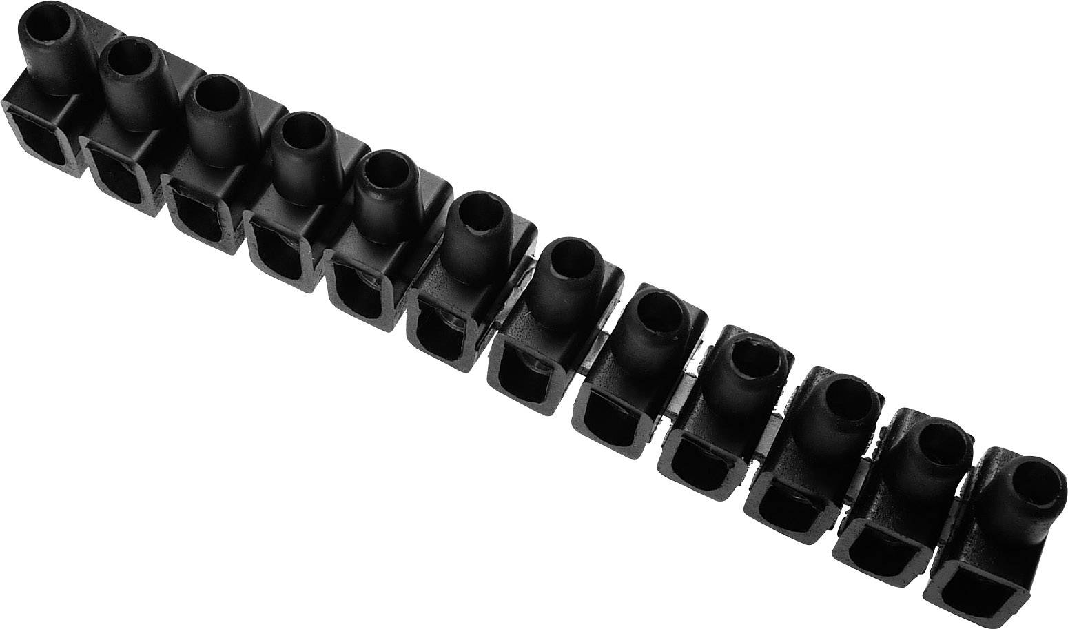 Borne de raccordement Kaiser 610 flexible: 4-10 mm² rigide: 4-10 mm² Nombre de pôles: 12 noir