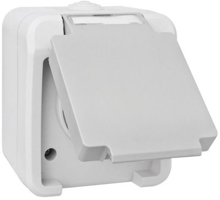 Prise 2P+T Peranova 102435 Pera gris clair, gris foncé