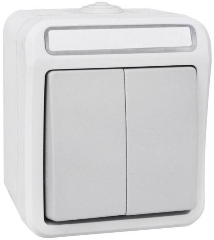 Interrupteur pour gamme Peranova 102445 Pera gris clair, gris foncé