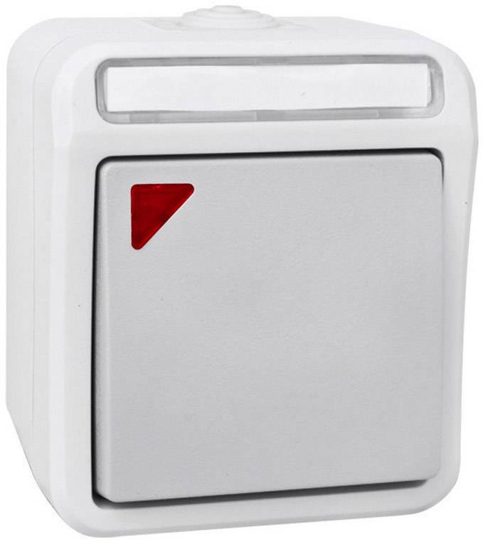 Bouton-poussoir Peranova 102449 Pera gris clair, gris foncé