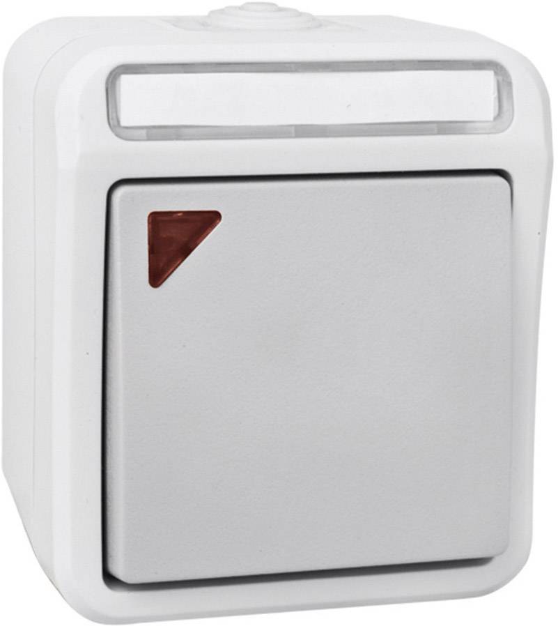 Interrupteur va-et-vient Peranova 102450 Pera gris clair, gris foncé