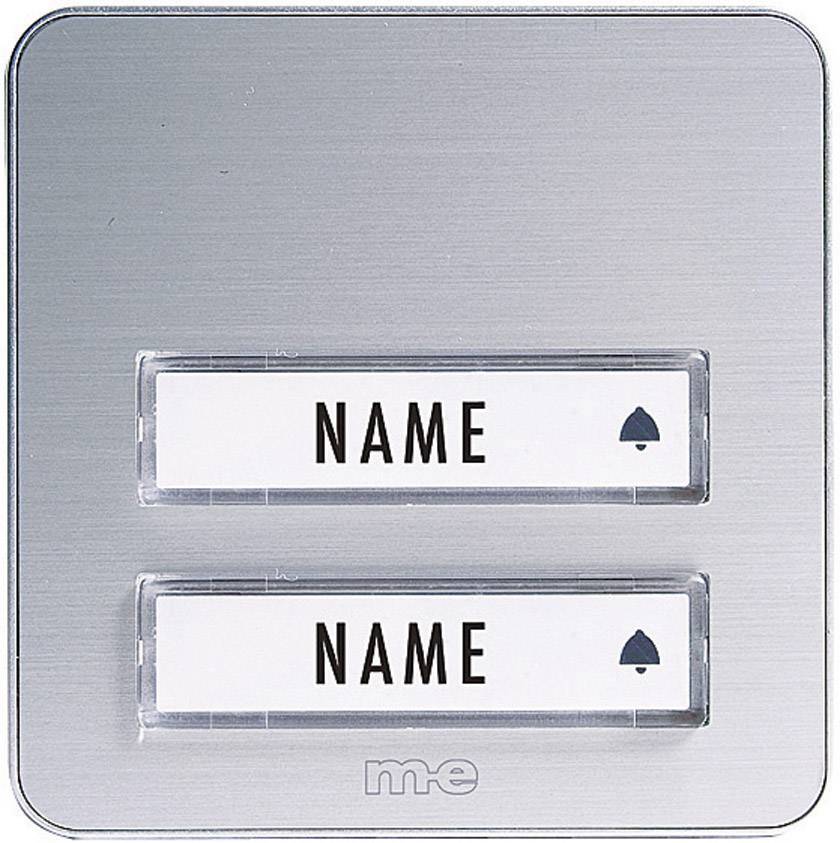 Plaque de sonnette x2 m-e modern-electronics KTA-2 A/S argent 12 V/1 A