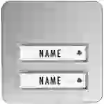 Plaque de sonnette x2 m-e modern-electronics KTA-2 A/S argent 12 V/1 A Plaque de sonnette x2 m-e modern-electronics KTA-2 A/S argent 12 V/1 A