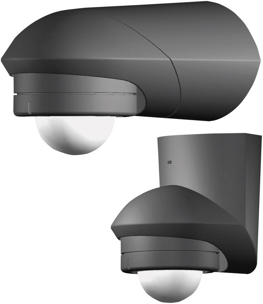 Détecteur de mouvements PIR Grothe 94534 intérieure, extérieure montage apparent (en saillie) 240 ° relais noir IP55