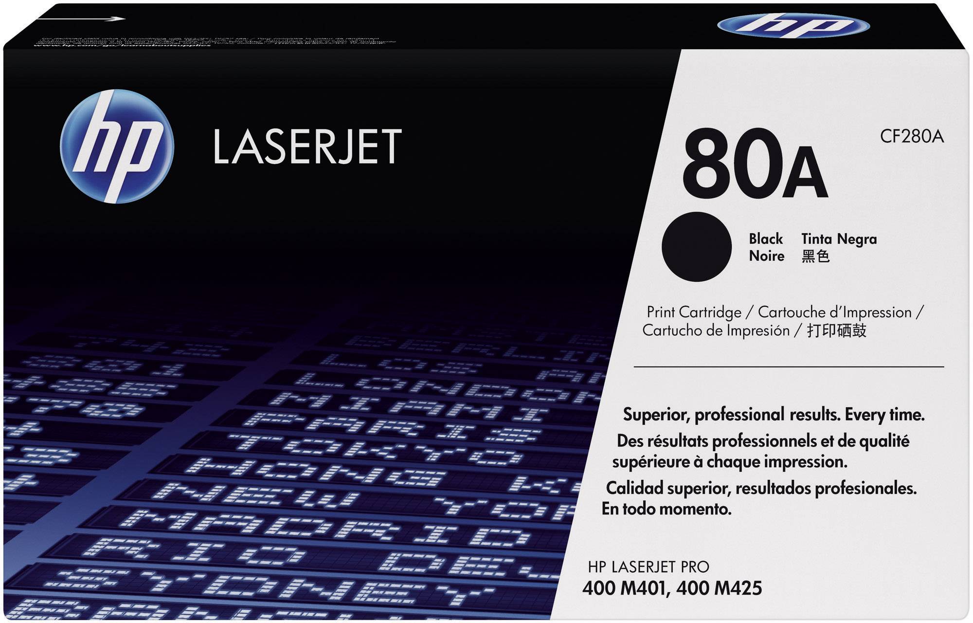 Cassette de toner d'origine HP 80A noir CF280A