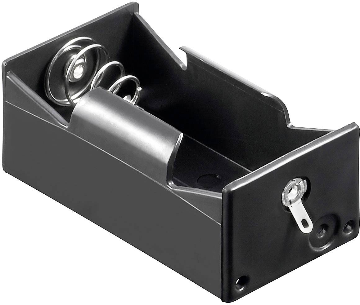 Support de pile 1x LR20 (D) Goobay 12457 raccordement à souder (L x l x H) 69 x 35 x 27.5 mm