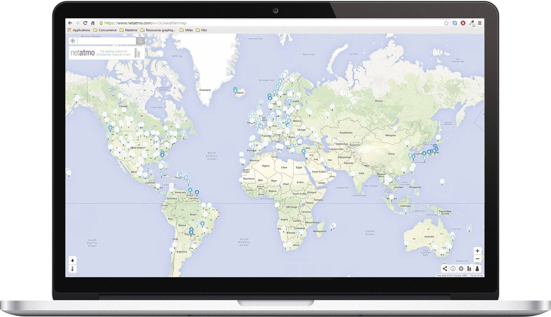 Station météo radiopilotée numérique Netatmo NWS01 argent