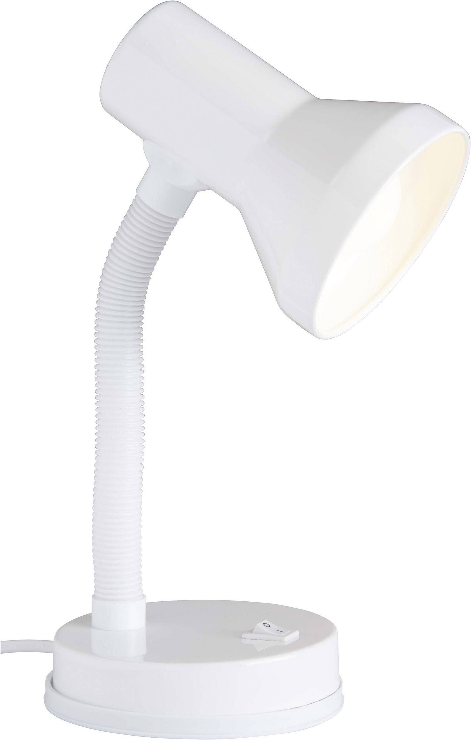 Lampe de table Brilliant Junior 40 W bras pivotant blanc