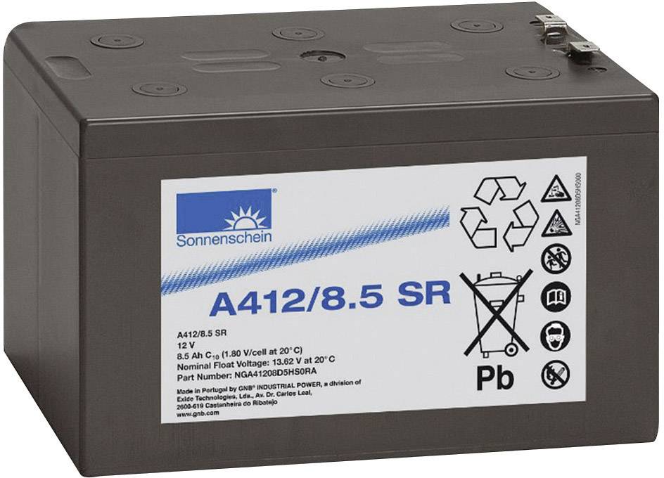 Batterie au plomb 12 V 8.5 Ah GNB Sonnenschein A412/8,5 SR plomb-gel (l x H x P) 152 x 98 x 98 mm cosses plates 6,35 mm sans