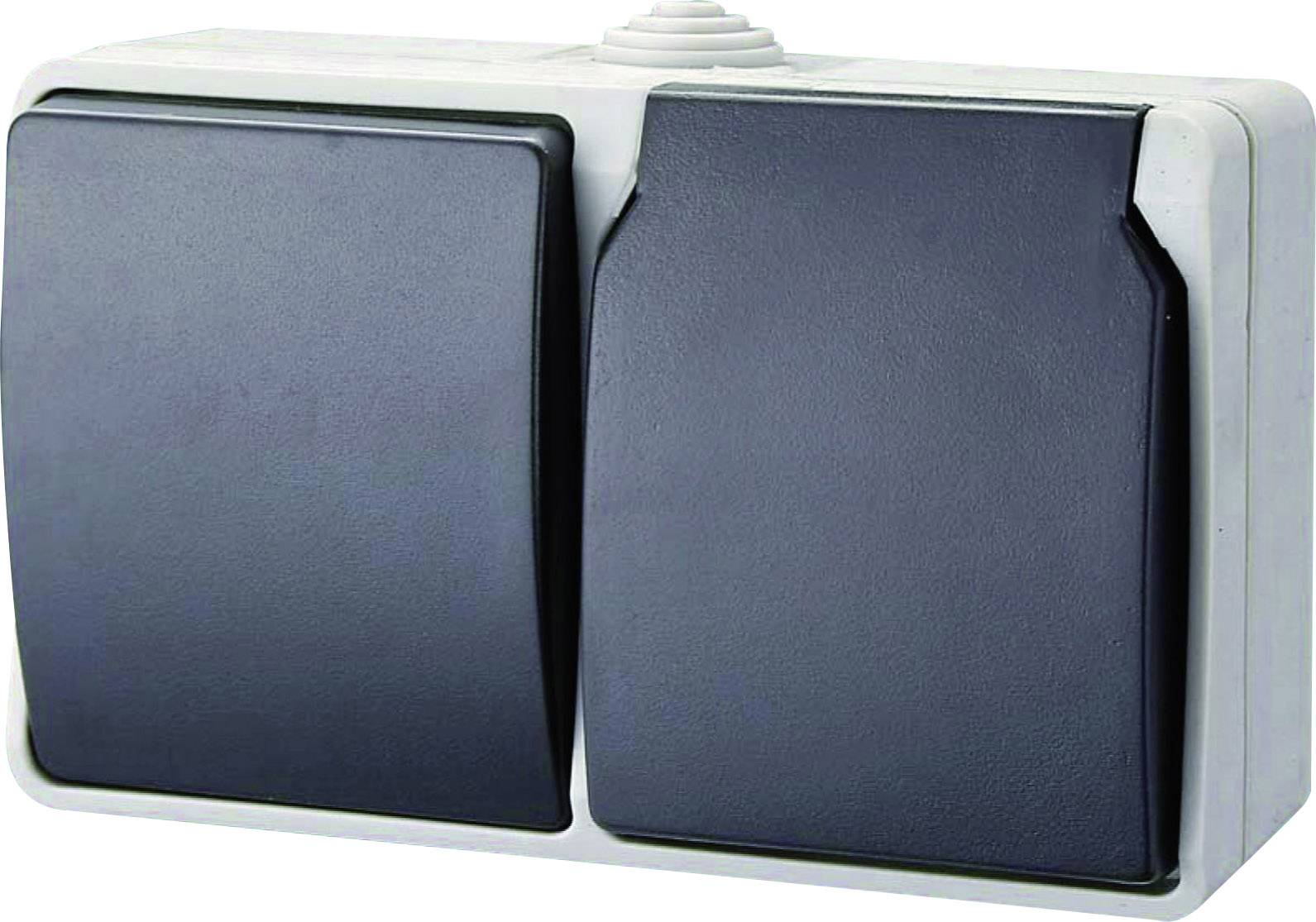 Interrupteur et prise GAO 9873 Standard gris