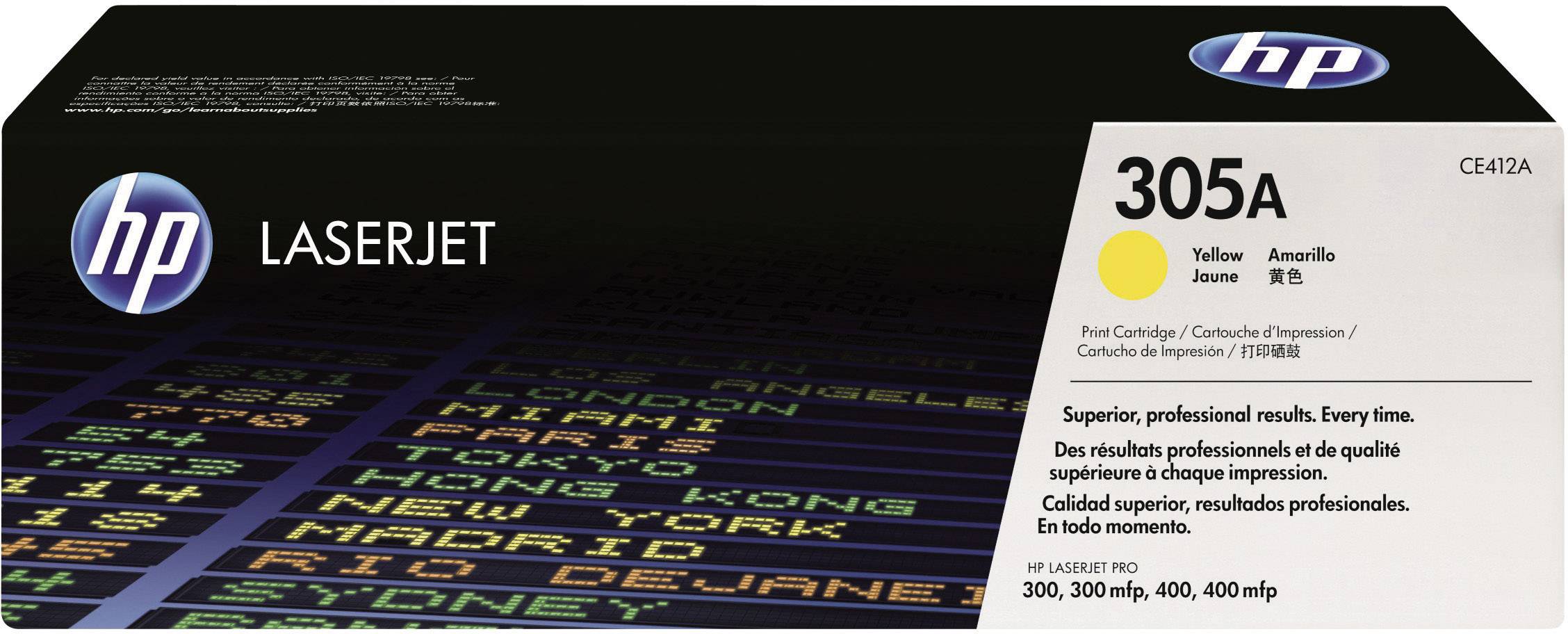 Cassette de toner d'origine HP 305A jaune CE412A