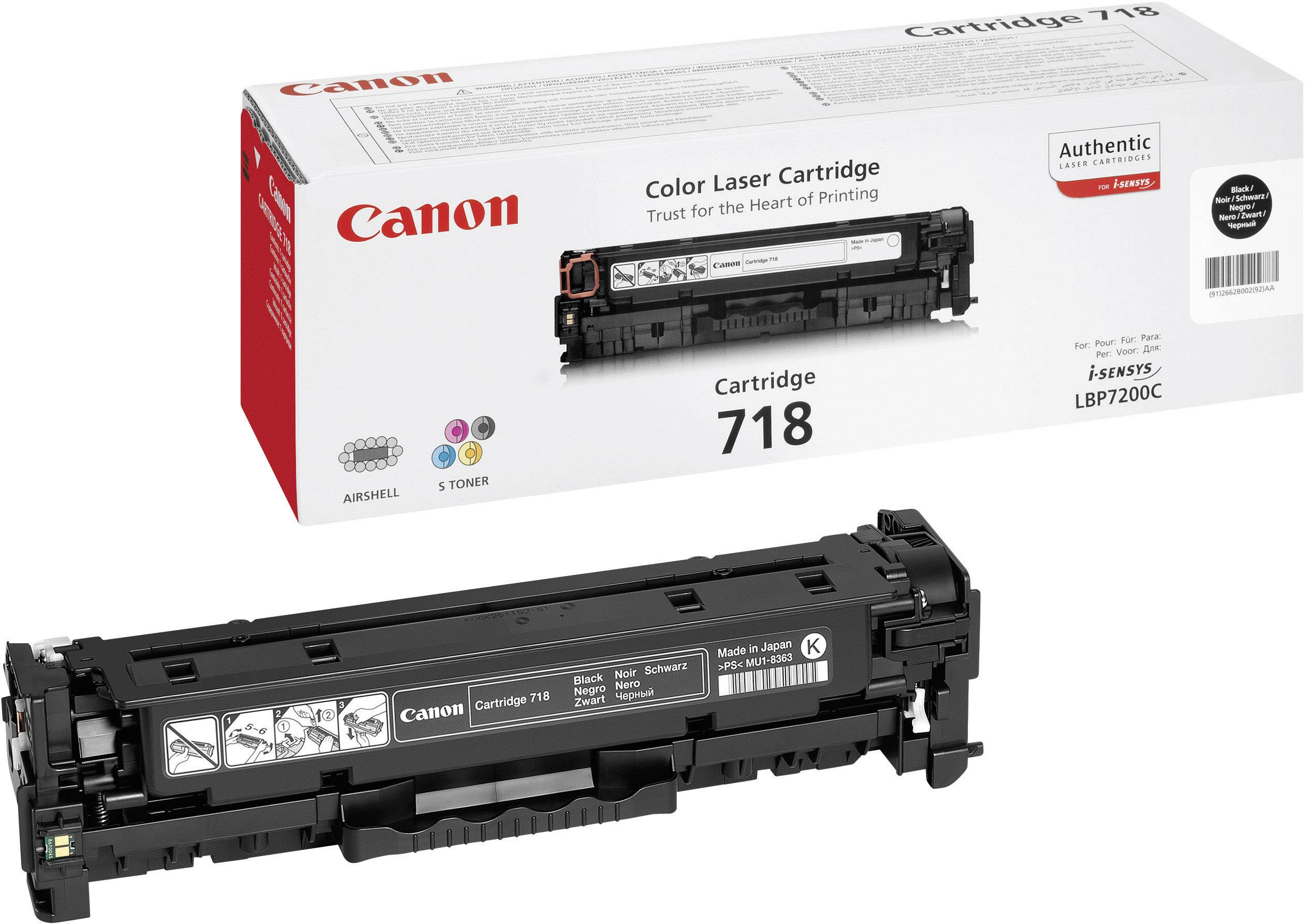 Cassette de toner d'origine Canon 718 BK noir