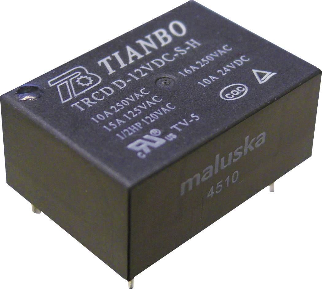 Tianbo Electronics TRCD-L-12VDC-S-H Relais pour circuits imprimés 12 V/DC 16 A 1 NO (T)