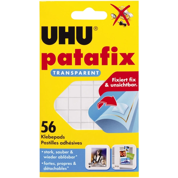 Pastille adhésive double-face UHU® Patafix UHU 48815 transparent 56 pc(s) Pastille adhésive double-face UHU® Patafix UHU 48815 transparent 56 pc(s)