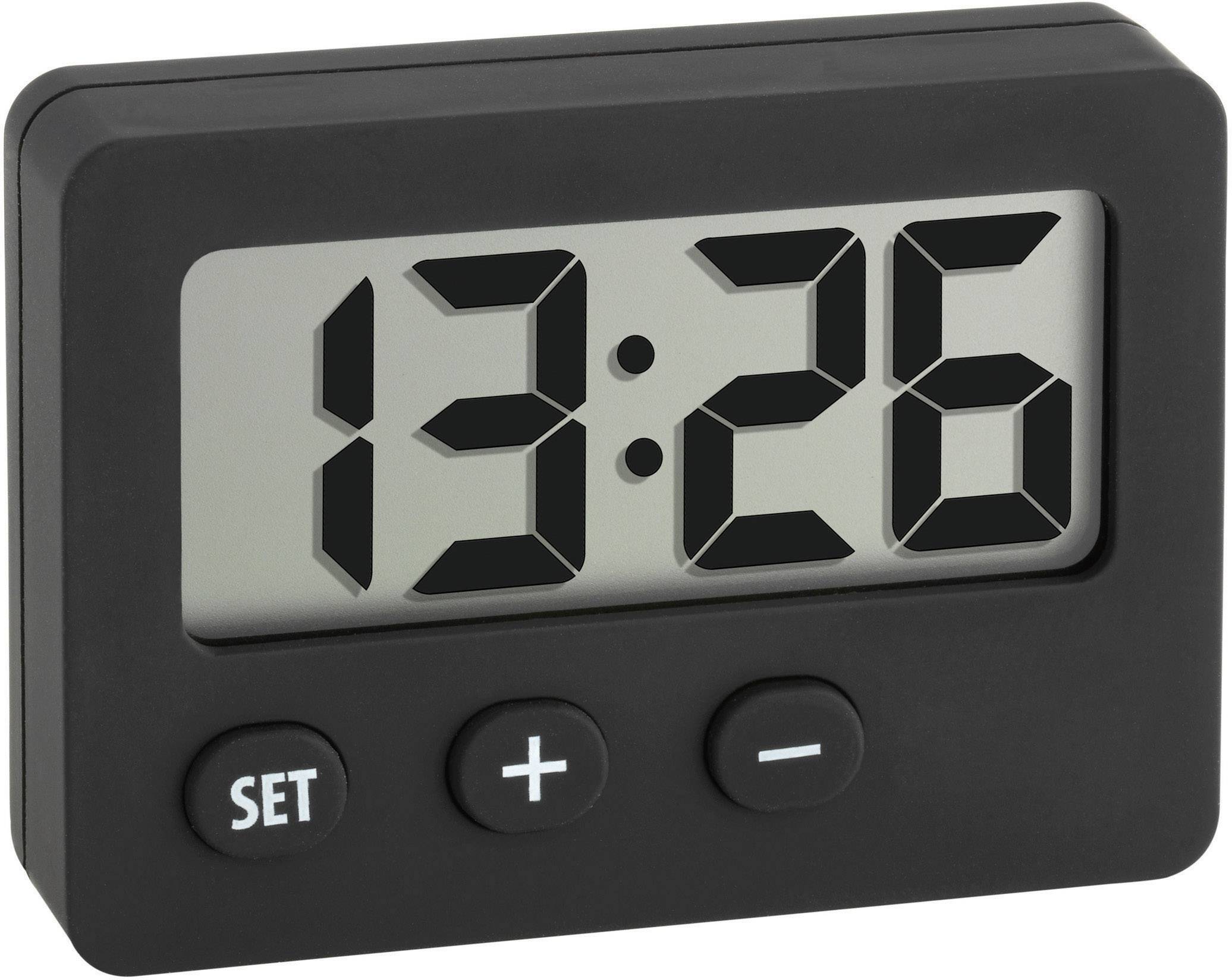 Horloge de table à quartz TFA Dostmann 60-2013-01 noir